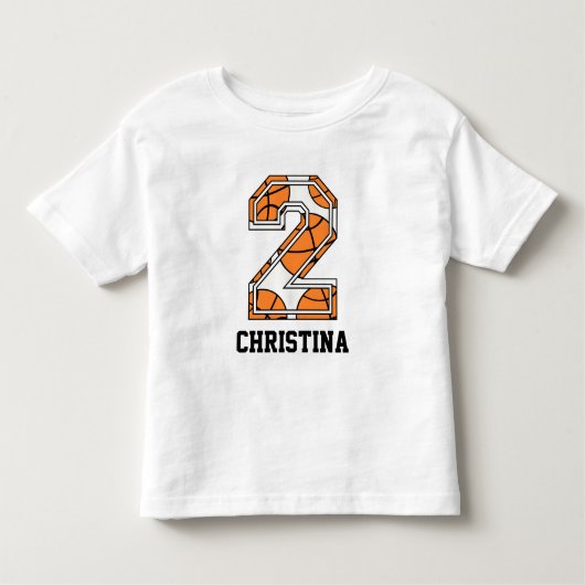 Persoonlijk Basketball Nummer 2 Kinder Shirts (Voorkant)