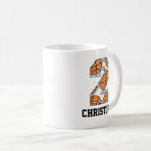 Persoonlijk Basketball Nummer 2 Koffiemok (Voorkant rechts)