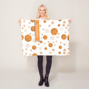 Persoonlijk Basketbalpatroon Fleece Deken