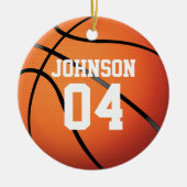 Persoonlijk Basketbalteam Kerstmis Keramisch Ornament (Voorkant)