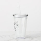 Persoonlijk bedankcadeau voor bruidsmeisje met def acryl drinkbeker (Links)