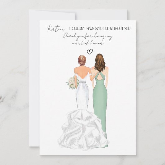 Persoonlijk bedankt dat je mijn getuige bent gewee kaart (Voorkant)