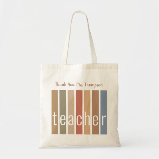 Persoonlijk bedankt leraar tote bag (Voorkant)