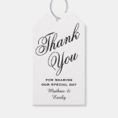 Persoonlijk bedankt voor je bruiloft cadeaulabel (Voorkant)