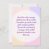 Persoonlijk: "Bedankt voor je verstand!" Kaart (Achterkant)