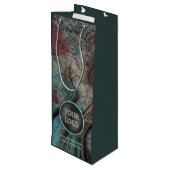 Persoonlijk bedrijfslogo | Eigen merk verpakking Wijn Cadeautas (Achterkant Gekanteld)