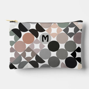 Persoonlijk beige grijs zwart abstract kunstpatroo etui