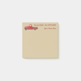 Persoonlijk ben ik geen oude Ik ben vintage Red Tr Post-it® Notes