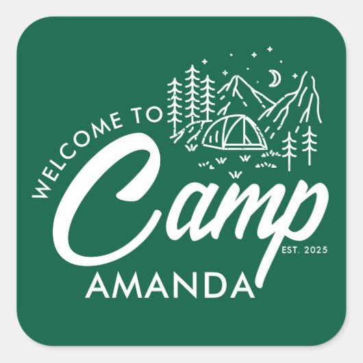 Persoonlijk Bergkamp Afscheid Als Meisje Vierkante Sticker (Voorkant)