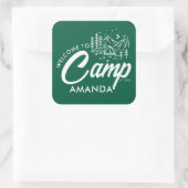 Persoonlijk Bergkamp Afscheid Als Meisje Vierkante Sticker (Tas)