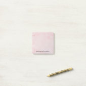 Persoonlijk Bericht Elegant Schrift Roze Marmer Post-it® Notes (Op bureau)