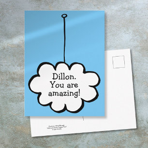 Persoonlijk bericht Wolken aan een touwtje Briefkaart