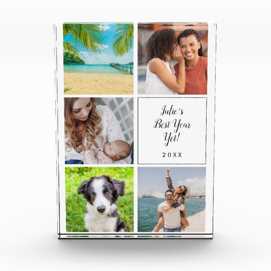 Persoonlijk Beste Jaar Tot Nu Toe Moderne Vijf Fotoblokken (Voorkant)