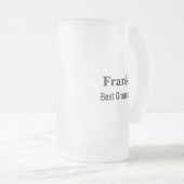 Persoonlijk Beste Opa Ooit Monogram Matglas Bierpul (Voorkant rechts)