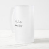 Persoonlijk Beste Opa Ooit Monogram Matglas Bierpul (Voorkant links)