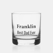 Persoonlijk Beste Papa Ooit Monogram Whisky Glas (Voorkant)