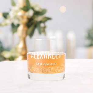 Persoonlijk Beste Papa Ooit Monogram Whisky Glas
