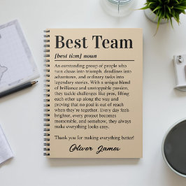 Persoonlijk Beste Team Waardering Zakelijk Cadeau Notitieboek