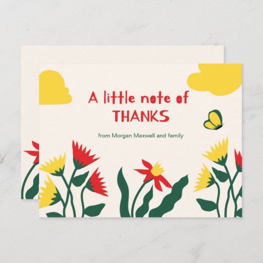 Persoonlijk - Betaal persoonlijk Dank u Briefkaart (Voorkant / Achterkant)