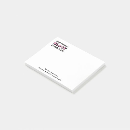 Persoonlijk bewustzijn van het zwarte moederdier post-it® notes (Schuin)