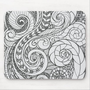 Persoonlijk Bezige Kunst Doodle Ontwerp Hoes Voor  Muismat