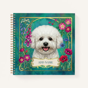 Persoonlijk Bichon Frise Teal Notitieboek