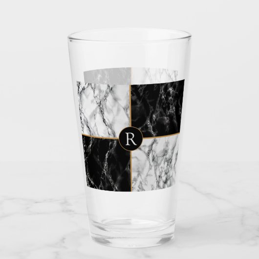 Persoonlijk bierglas met aangepaste letter glas (Voorkant)
