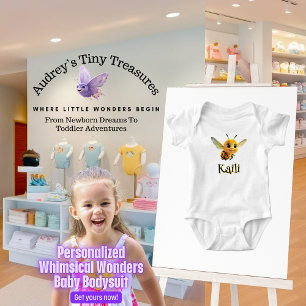 Persoonlijk Bijen Baby Rompertje met Fantasievol O