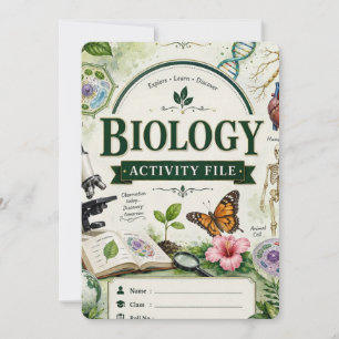 Persoonlijk biologie projectnotitieboek Vintage Kaart
