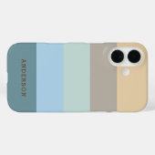 Persoonlijk - Blauw bruin en beige Turquoise Case-Mate iPhone Case (Achterkant (horizontaal))