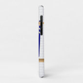 Persoonlijk blauw en wit ijs Hockey Jersey Case-Mate iPhone Case (Achterkant/links)