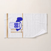 Persoonlijk Blauw en Witte Baseball Jersey Bad Handdoek (Handdoek)