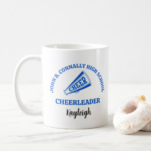 Persoonlijk blauwe cheerleader van de middelbare s koffiemok