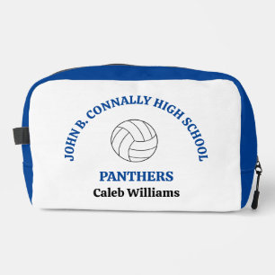 Persoonlijk blauwe high school volleybalspeler toilettasje