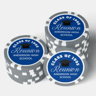 Persoonlijk Blauwe Middelbare School Reünie Feest Poker Chips