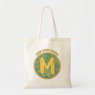 Persoonlijk bloemendrieletter, van A tot Z Tote Bag