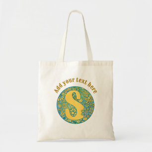 Persoonlijk bloemenmonogram, van A tot Z Tote Bag