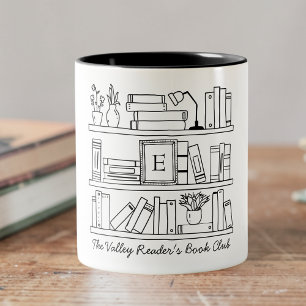 Persoonlijk Boekenclub Cadeau Tweekleurige Koffiemok