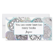 Persoonlijk boekenlegger, mixed media doodle kunst