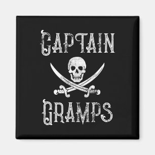 Persoonlijk bootvaren piratengeschenk Kapitein Opa Magneet