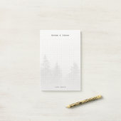 Persoonlijk bos punt raster post-it® notes (Op bureau)