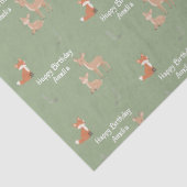 Persoonlijk bosdier verjaardagsontwerp  tissuepapier (Detail)