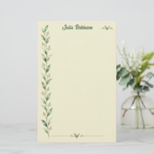 Persoonlijk botanisch zen-waterverf briefpapier