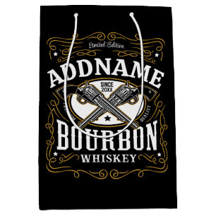 Persoonlijk Bourbon Antieke Whiskey Label Medium Cadeauzakje