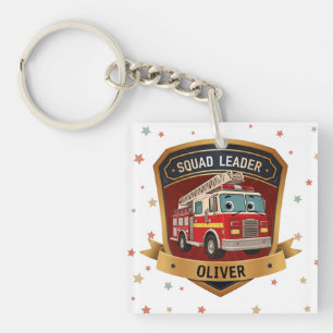 Persoonlijk brandweerman badge sleutelhanger