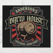 Persoonlijk Brew House Label Bierbrouwerij Bar Pub Bier Etiket (Enkel label)