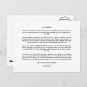 Persoonlijk BRIEFKAART van SANTA (Voorkant / Achterkant)