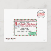 Persoonlijk BRIEFKAART van SANTA (Achterkant)