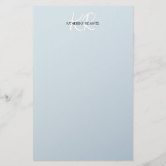 Persoonlijk briefpapier in babyblauw