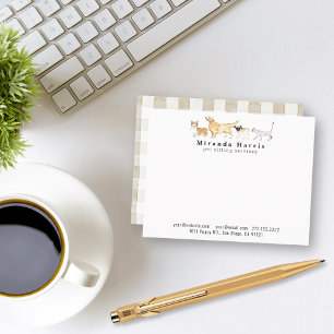 Persoonlijk briefpapier notitiekaart voor honden e notitiekaartje